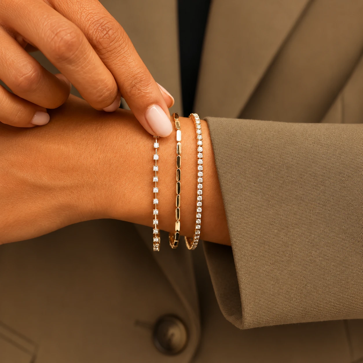 18K gold-plated anti-tarnish bracelets for women