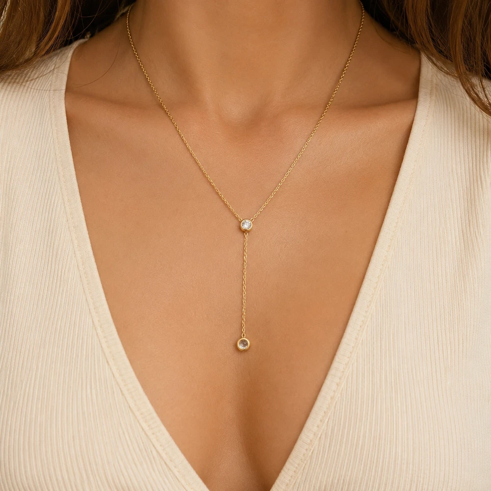 Double layer go to necklace