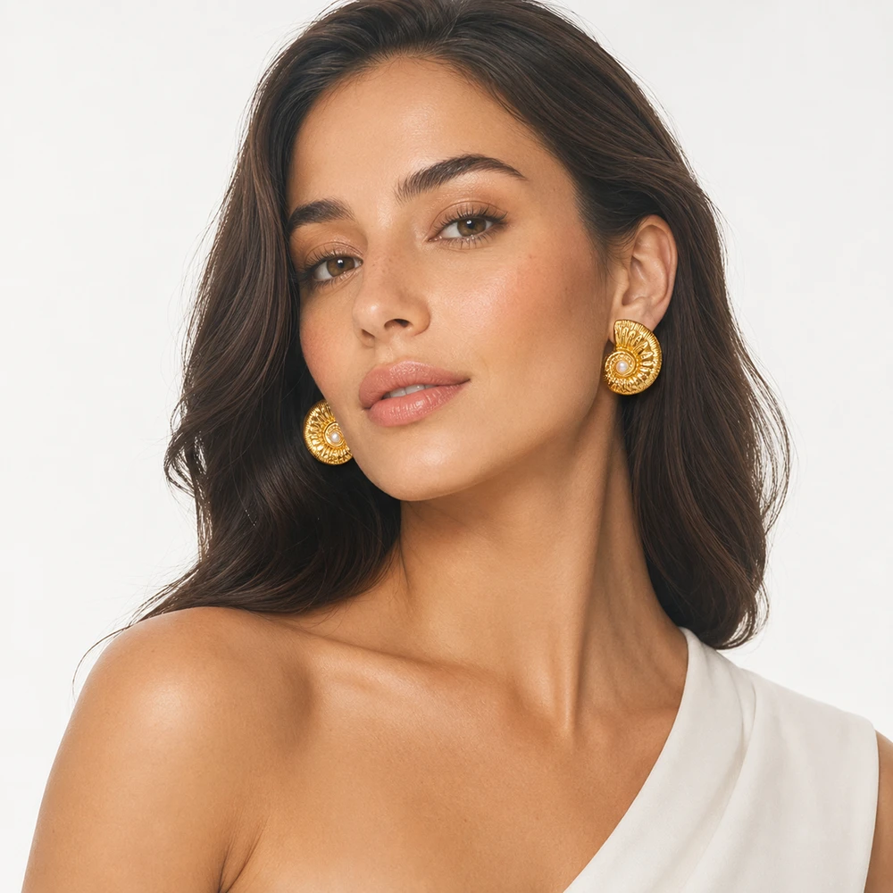 Marina Pearl Swirl Earrings