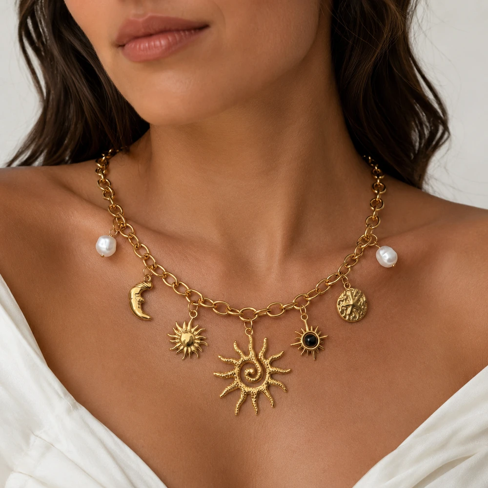 Solar Spirit Charm Necklace