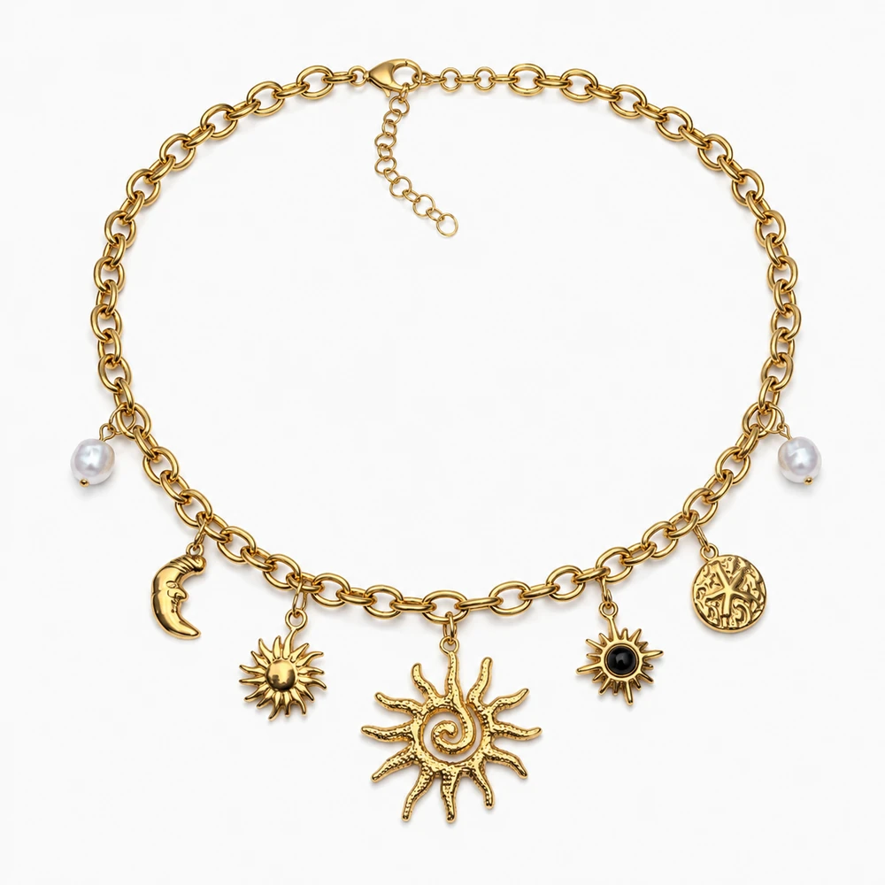 Solar Spirit Charm Necklace