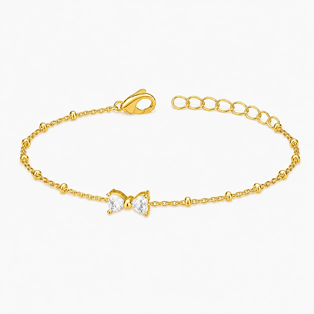 Rhinestone Bow Bracelet