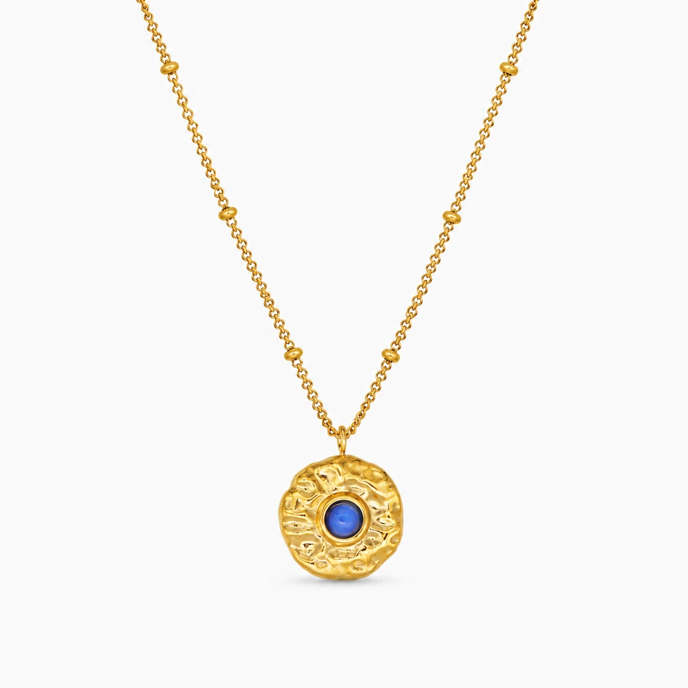 Delizia Diamond Glazed Solitaire Necklace