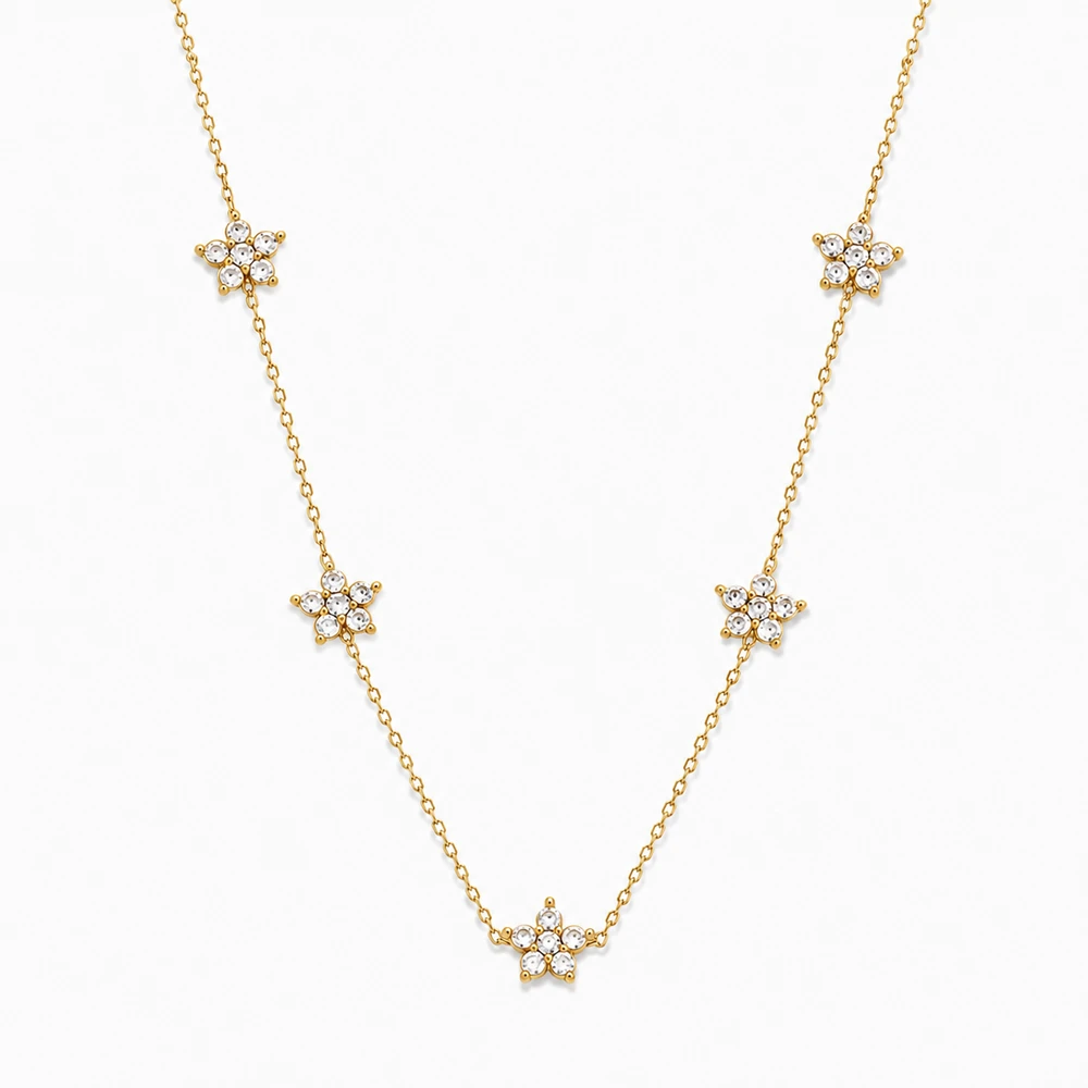 5 flower necklace