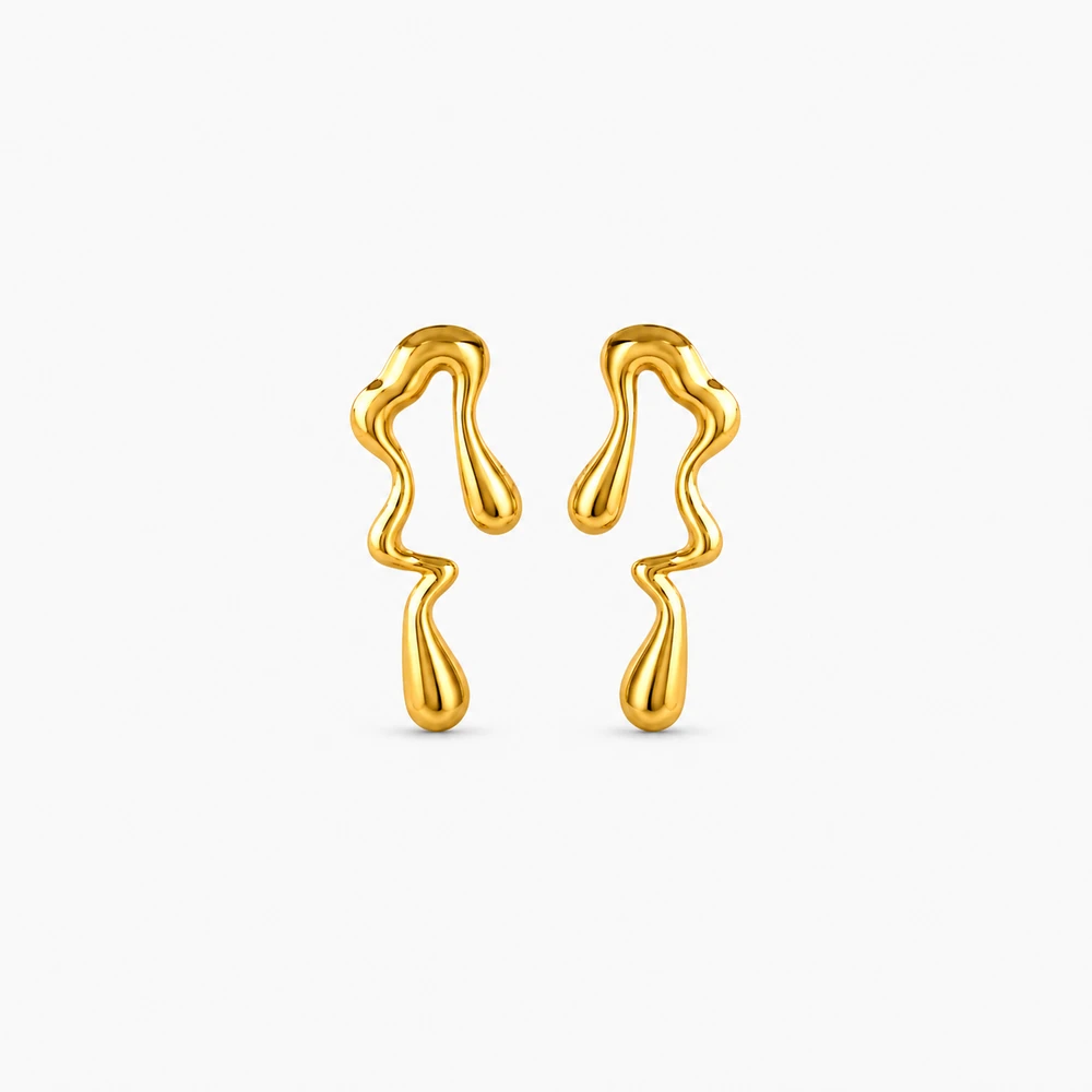 Water Drop Dangle Geometry Style Earring